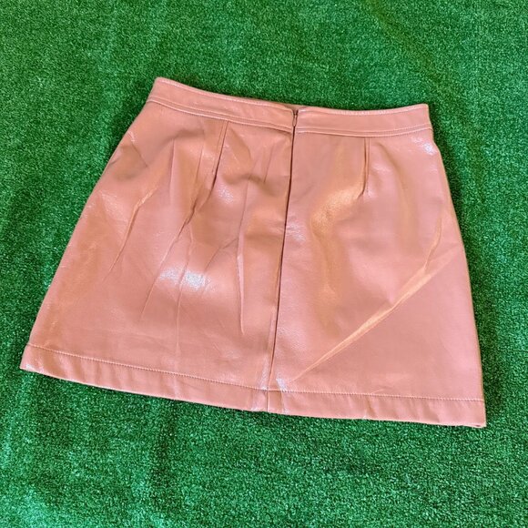 Shinstar Women’s Mini Bodycon Side Slit Rose Vegan Leather Lining Skirt  Size L - Picture 10 of 16